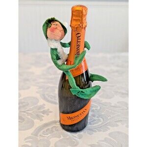 Vtg 1994 Annalee Elf Shelf Sitter 8" Posable Green Christmas Mobilitee Doll